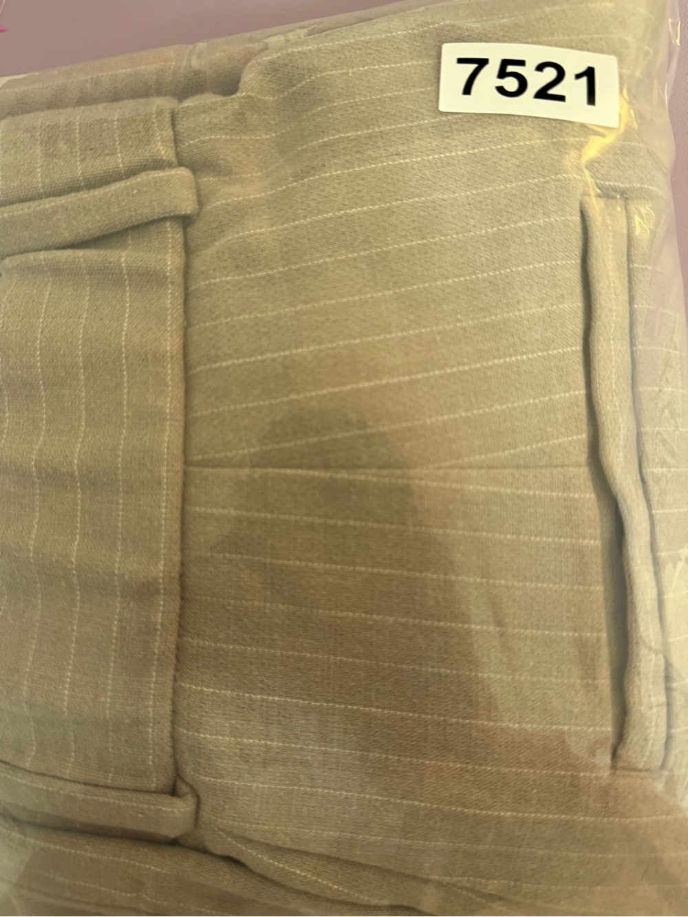 Abercrombie & Fitch Taupe Pinstripe Wide Leg Pants - Picture 6 of 6